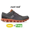 Designer på casual x toppskor män kvinnor svart vit aska legera grå orange aloe storm blå rost röd sport sneakers designer mens spets upp mesh gummi tränare oss