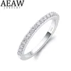 Band Rings Melee Stone CVD HPHT Lab Grown Diamond 0.3CTW Engagement Matchband för Lady Def Color Real 14K White Gold J240118