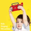 Barnmikrofon Karaoke Machine Music Instrument Toys With Light Inomhus utomhus Travel Education Toy Gift for Girl Boy Child 240117