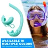 Diving Accessories Silicone Foldable Snorkel Tube Snorkel with Storage Case Women Men Roll Up Snorkel Underwater Wet Breathing Tube For Snorkeling 240118