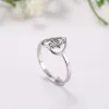 사악한 눈 hamesh hamsa hand heart ring ring 여자 부적 행운의 파티마 팜 14k 화이트 골드 반지 보석 생일 선물 2024