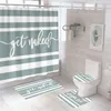Занавески для душа с алфавитом, занавеска для ванны, водонепроницаемая 3D печать, коврики для ванной и туалета, высококачественные занавески для душа, противоскользящий экологически чистый ковер