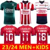 23 24 Chivas de Guadalajara Soccer Jerseys 2023 2024 3ème LIGA MX A.ZALDIVAR CALDERON J.MACIAS BRIZUELA A.VEGA PONCE Alvarado HOMBRE Hommes enfants kit maillot de football