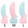 Lindo Suave Luminoso Consolador Silicona Enorme Anal Butt Plug Dragón Vagina Masturbación Ventosa Adultos Juguetes Sexuales para Hombre Mujer Pareja 240117