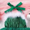 Abiti da ragazza per bambine Autunno Inverno Abito in filato di Natale lungo con cappello da festa per neonati