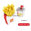 Blocchi Fast Food Hamburger Mini blocchi da costruzione fai da te patatine fritte ciambelle torta di compleanno modello di costruzione giocattoli per decorazioni per la casa e regali di festavaiduryb