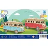 3D Puzzles DIY Montagem Manual Modelo Carro De Madeira Retro Ônibus 3D Puzzle Camper Van Brinquedos Educativos Para Crianças Presente Decoração de Quarto de CasaL231223