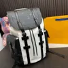 Mochila de designer de alta qualidade, luxuosa, feminina e masculina, viagem, clássica, impressa, revestida, lona, parquet, couro, mochila marcada 2024