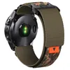 Garmin fenix7x7x pro5x6x Quick Release 스트랩 Fenix567 인스틴트 교체 브레이슬릿 240117 용 22 26mm 나일론 밴드