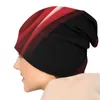 Berets Bonnet Inverno Quente Tricô Chapéu Vermelho e Branco Gótico Geométrico Skullies Beanies Caps Adulto Abstrato Beanie Chapéus Outdoor Ski Cap