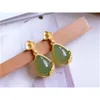 Stud Earrings Quality S925 Needle Luxury Jewelry Fashion Jade Water Drop Clouds For Lady Hanging Ear Accessories