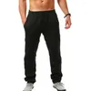 Men's Pants Men Cotton Linen Full Length Breathable Trousers Casual Sweatpants Solid Color Loose Sports Pant Male Streetwear Trouser