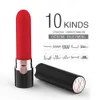 10 vitesses vibrateur G Spot rouge à lèvres Mini vagin balles femmes en plein air Clitoris Portable USB stimulateur de charge produit sexuel 240117