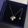 Swarovskis Necklace Designer Luxury Fashion Women Original New Arrivals Swallow Baroque Pearl Droplet Necklace With Geometric Pattern And Dynamic Collar Chain