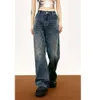 MADEEXTREME Haute Couture и Niche Street Washed Old Bamboo Vibe повседневные джинсовые брюки для мужчин и женщин