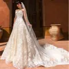 Luxury Beach Wedding Dresses Backless Flowers Sleeveless V-neck Boho A-Line Princess Bride Gowns Vestido De Novia New YD