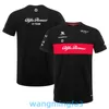 2024 Modellen T-shirts Designer New F1 Racing Motorcykelcykeldräkt Andas andas snabbt torkning Rund hals kortärmad t-shirt off-road arbetsskjorta