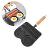 Kastpannor gjutjärn korv och omelette pan camping köksredskap nonstick stekande liten mini frukost för ägg omlette stekt