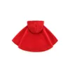 Moda invernale Bambini Neonata Vestiti Mantello Modello Nero Rosso Cotone Con cappuccio Cappotto stile scozzese Solido Neonate Mantello Mantello 240117