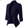 Women's Suits Blazers Women Blazer Coat Suit Open Front Cardigan Work Suit 3/4 Sleeve Jacket Coat Office Formal Ladies Jacket Suit Daily Veste FemmeL240118