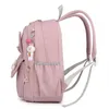 Taschen Purple Pink School Rucksack für Mädchen süße Kaninchenbuchbeutel wasserdichtes Lichtgewicht Schoolbags Rucksäcke Teen Schoolbags