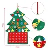 Decoraciones navideñas DIY árbol de fieltro colgar cinturones de vacaciones para bebé adorno desmontable decoración de Santa colgante