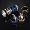 Trouwringen 2024 Hoogwaardige 16 Stijl Spinner Draaibare Ketting Stress Voor Mannen Vrouwen Band Vinger Mode-sieraden Gift