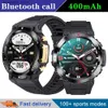 Other Watches New Smart Bluetooth Call IP67 Waterproof Men outdoor Fitness exercise Monitor 400mAh Smart PK T Rex 2 S 1.32inch Q240118