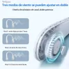 Elektriska fläktar Mini Neck Fan Portable Vaneless Hanging Neck 1800mAh Uppladdningsbar luftkylare 3-växlad Mini Summer Silent Sports Fan YQ240118