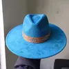 Bérets en daim féminin 10 cm de largeur fedora chapeau d'automne et d'hiver en feutre d'hiver Classic Sombrero