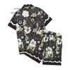 Magliette da uomo Designer T Set Button Up Monopetto Stampa Uomo Hawaii Floral Casual amri miri amis s Camicie e camicia corta da donna in seta allentata Tees 6401