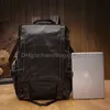 10A+ 고품질 가방 가방 여행 배낭 남성 사업 레저 오일 왁스 컴퓨터 수제 트렌드 개인화 된 학교 가죽 가죽