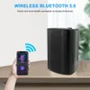 Altoparlanti Herdio Altoparlante Bluetooth da 6,5 pollici montato a parete Sistema di altoparlanti in materiale ABS esterno da 400 W/paio Applicabile al garage del soggiorno