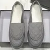 Bout rond Femmes Plat Style Classique Mocassins Piste Designer Treillis Semelle Épaisse En Cuir Véritable Sans Lacet À L'extérieur Marche Chaussures Causales Pour Les Femmes