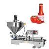 Machine de remplissage de miel de mélange chauffé par veste Semi automatique, équipement de remplissage de mélangeur de gelée de pétrole de beurre d'arachide