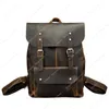 10A+ High quality bag Back Japanese and Korean Crazy Handmade Leather Backpack Wrap for Men's Outdoor Travel Horse Cowhide Casual Computer