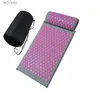 Yogamattor Spike Akupunkturmassage Fot Handkuddmatta matta Kudde Massager Stress Lindra avslappning Back Body Pain Accupressure MATL240118