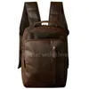 10A+ Wysokiej jakości torby torby na skórzane plecak na męską podróż z warstwą głowicą głowy 15,6-calową ręcznie robioną szaloną i dużą książkę o dużej pojemności