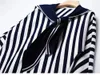 Women's Hoodies Women Sweatshirt Asymmetric Sailor Collar Lace-Up Vintage Contrast Striped Pullover 2024