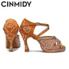 CINMIDY Platform Latin Dance Shoes Tango High Heel Dance Shoes Ballroom Dancing Shoes For Girls Party Shoes Women's Sneakers 240117