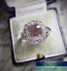 Kvalitet Rose Gold Dubbel Pink Moissanite Ring Factory Direct Sales European och American Hand Jewelry