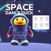 Baby Duck Toy Musical Interactive Toy Electric ze światłami i dźwiękami tańczące elementy kosmiczne robota dla niemowląt dzieci prezenty 240117