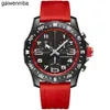 Breitlinx Japan 2022 Watch Luxury Men's Quartz Endurance Pro Avenger Chronograph 44mm Watches Red Rubber 1884 Men Hardex Glass Wrist228e