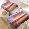 Table Cloth Arrival Custom Sunset Waterproof Oxford Fabric Rectangular Tablecloth Home Party