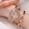 Montre étanche à quartz pour femme avec bracelet en acier et diamant de luxe léger de qualité supérieure