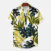 Men's Casual Shirts 2024 High-quality Latest Classic Hawaiian Linen Spring/summer Short Sleeve Stand Collar Shirt Large Ca