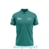 2024新しいモデルメンズTシャツデザイナーF1スーツTシャツアストンマーティンアロンソレーシングチームの同じ3Dプリント短袖ポロシャツ