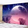 Tapestries Forest night sky big tapestry starry art wall hanging psychedelic scene bohemian home decoration bed sheet sofa blanket H240514