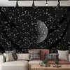 tapestries Fantasy Night Sky Stars Space Moon Tapestry Constellation Printing Wall Beach Beach Picnic Yoga Mat Room Decorvaiduryd
