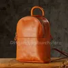 10A+ hoge kwaliteit tas en handgemaakte gepersonaliseerde plantaardig leer gelooid top koeienhuid casual rugzak voor veelzijdige dameslaag modieuze trend